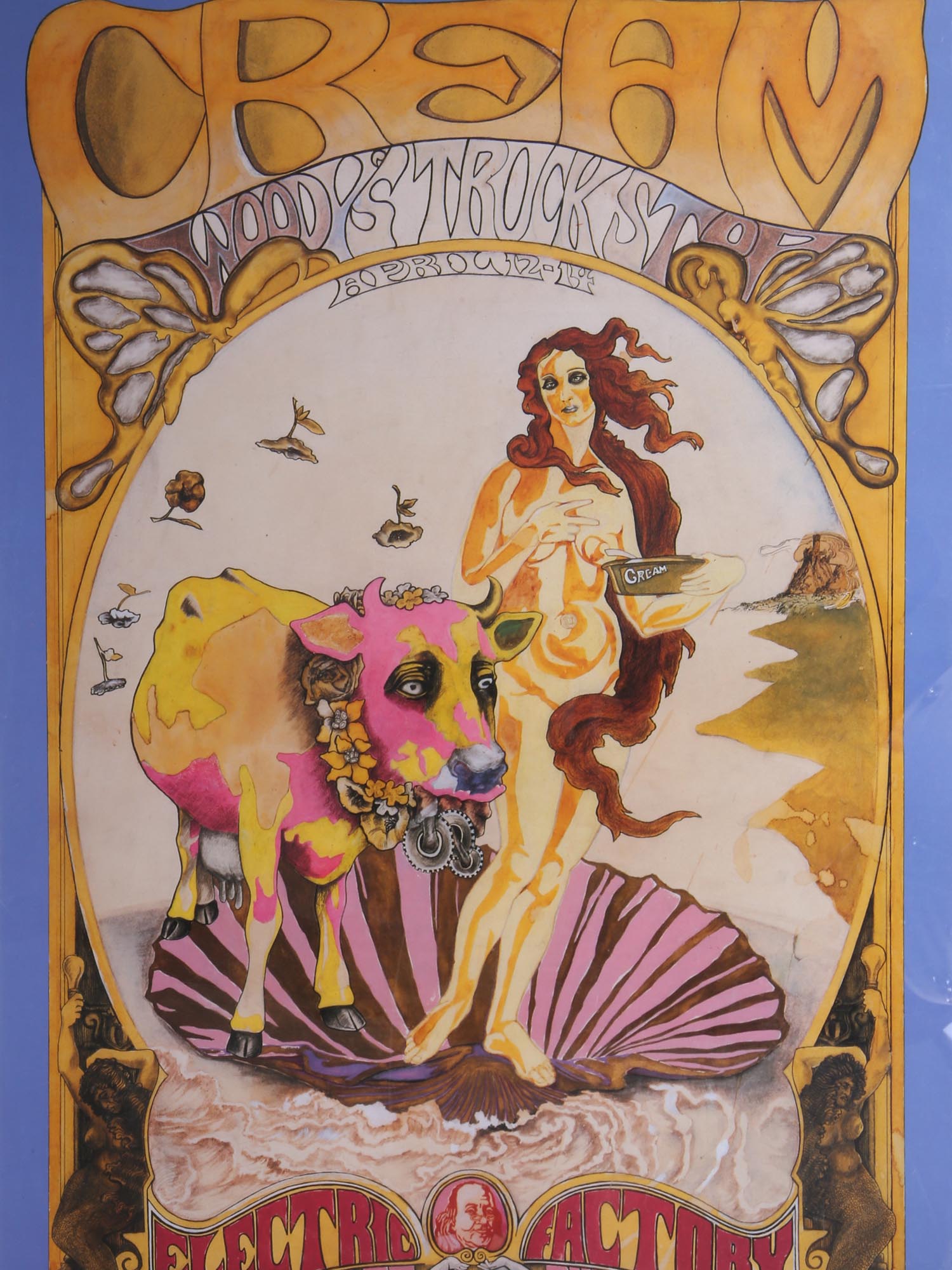 AMERICAN CREAM WOODSTOCK CONCERT CLAPTON POSTER PIC-1